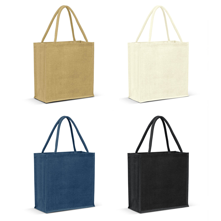 Monza Jute Tote Bag - Colour Match - 115324