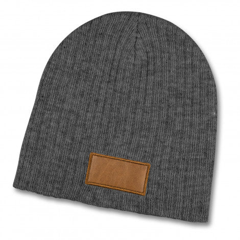 Nebraska Heather Cable Knit Beanie With Patch - 120950-4