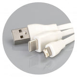 Bamboo Charging Cable Key Ring - Round - 121411-2