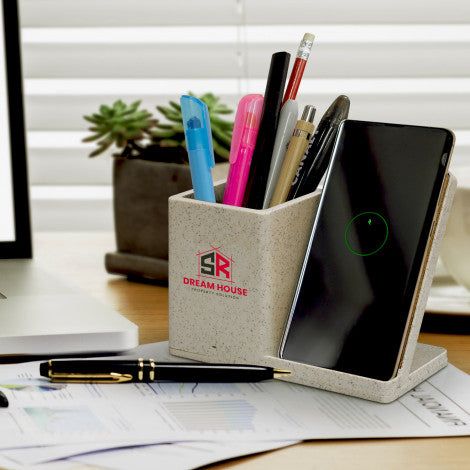 NATURA Oaken Wireless Charger Desk Caddy - 121839-4