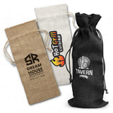 Jute Wine Drawstring Bag - 122387