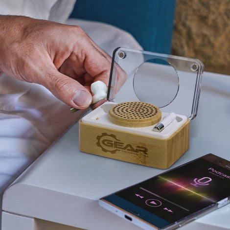 Bamboo Wireless Speaker & Earbud Set - 122475-5