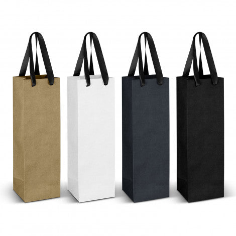 Wine Ribbon Handle Paper Bag - 125054-13