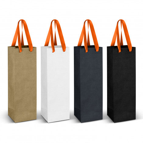 Wine Ribbon Handle Paper Bag - 125054-5