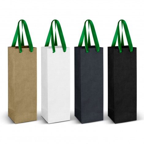 Wine Ribbon Handle Paper Bag - 125054-9