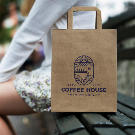 Medium Flat Handle Paper Bag Portrait - 125060-5