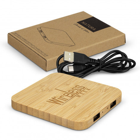 NATURA Bamboo Wireless Fast Charging Hub - 126409-0