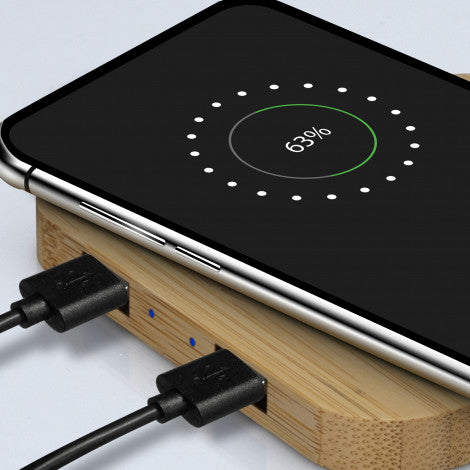 NATURA Bamboo Wireless Fast Charging Hub - 126409-4