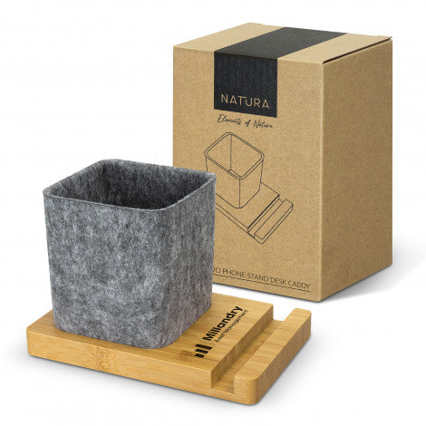 Bamboo Phone Stand Desk Caddy - 127793-0