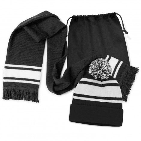 Commodore Scarf and Beanie with Pom Pom Set - 129251-5