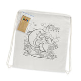 Cotton Colouring Drawstring Backpack - 113013 main