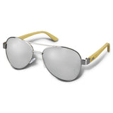 Aviator Mirror Lens Sunglasses - Bamboo - 120338 own