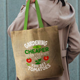 Thera Jute Tote Bag - Coloured Handles - 120518-1