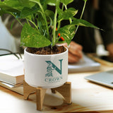 Planter with Bamboo Base - 120901-4
