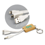Bamboo Charging Cable Key Ring - Rectangle - 121410 main