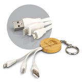 Bamboo Charging Cable Key Ring - Round - 121411 main-single