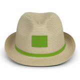 Bruno Fedora Hat - 122327 colour:Natural/Bright Green