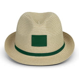 Bruno Fedora Hat - 122327 colour:Natural/Kelly Green