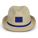 Bruno Fedora Hat - 122327 colour:Natural/Royal Blue