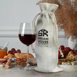 Jute Wine Drawstring Bag - 122387-1