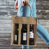 Serena Jute Triple Wine Carrier - 122951-2