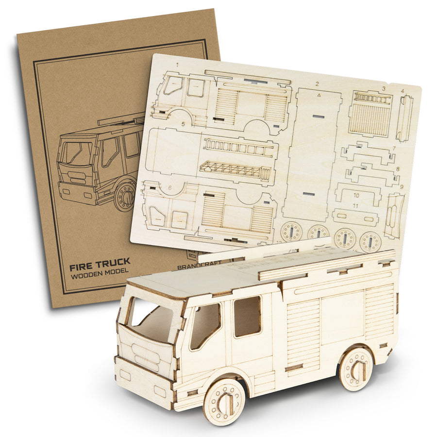 BRANDCRAFT Fire Truck Wooden Model - 124034