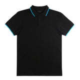 TRENDSWEAR Williams Mens Polo - 124732 colour:Black/Cyan