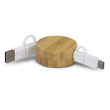 Bamboo Retractable Charging Cable - 124859 own