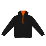 TRENDSWEAR Studio Contrast Unisex Hoodie - 125538 colour:Black/Orange