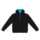 TRENDSWEAR Studio Contrast Unisex Hoodie - 125538 colour:Black/Cyan