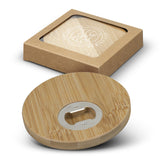 Bamboo Bottle Opener Coaster - Set of 2 - Round - 125550 main