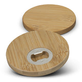 Bamboo Bottle Opener Coaster - Set of 2 - Round - 125550 own