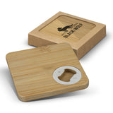 Bamboo Bottle Opener Coaster - Set of 2 - Square - 125551 main