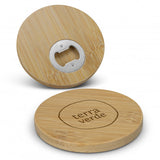 Bamboo Bottle Opener Coaster - Round - 125938