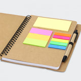 Kraft Notebook with Notes and Flags - 129579-2