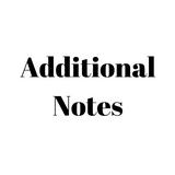 Additional Notes