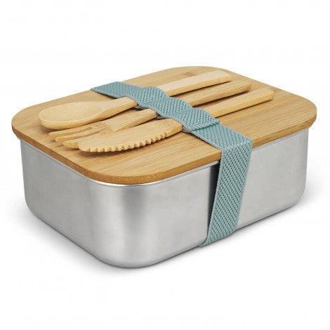 Stainless Steel Lunch Box with Cutlery - 120046