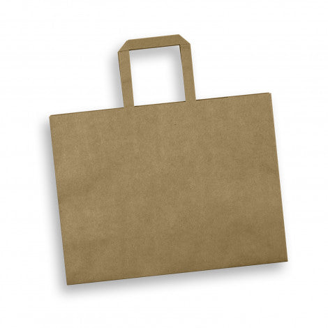 Large Flat Handle Paper Bag Landscape - 125941-0
